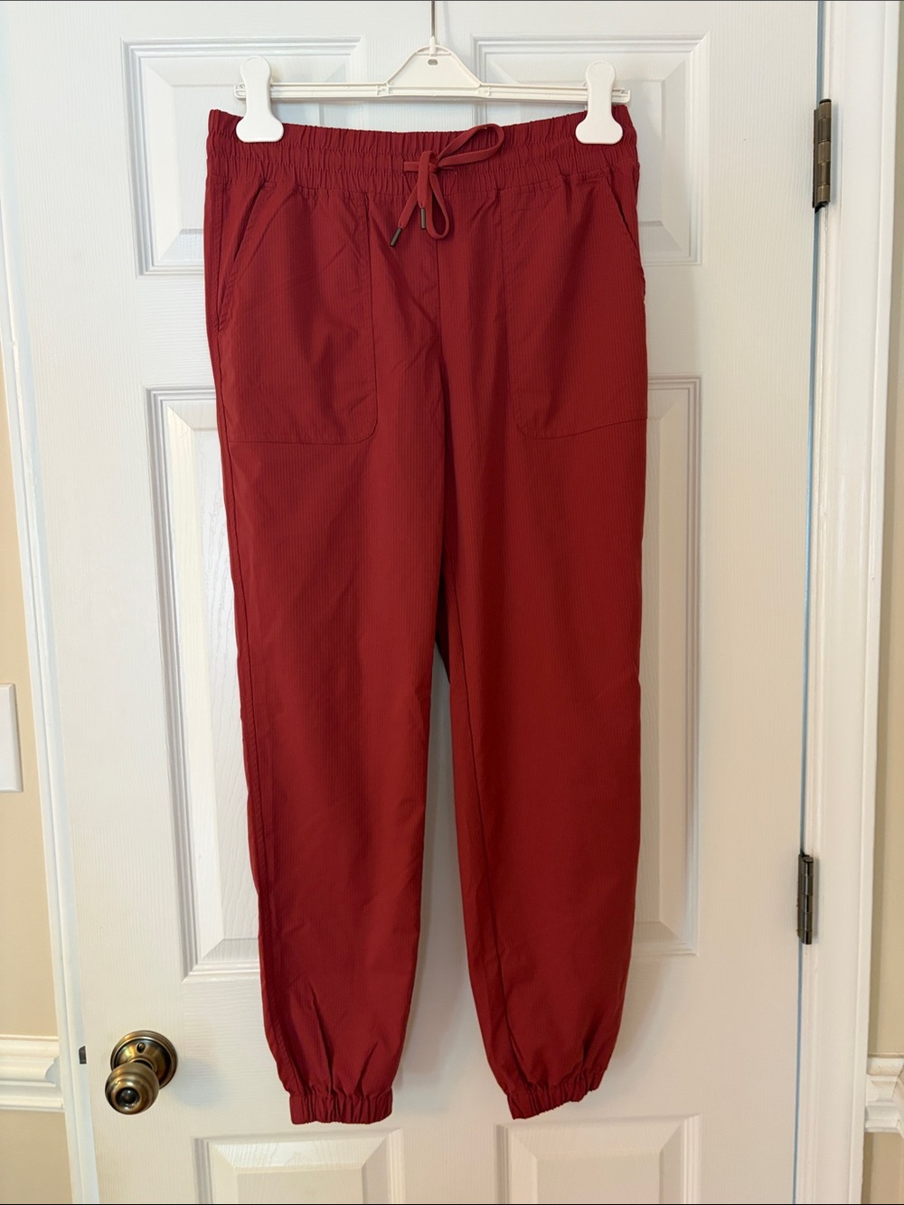 CRZ YOGA women’s Drawstring Joggers in Purplish Red